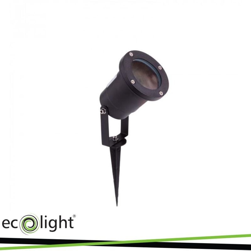 foto del prodotto eco light picchetto da giardino 1xgu10 nero ip65