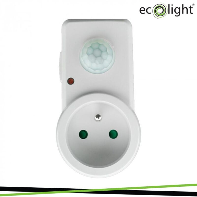 foto del prodotto eco light sensore di movimento pir cp 10b con presa bianco