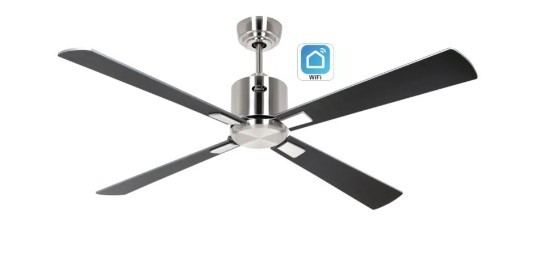 foto del prodotto eco neo iii 132, ventilatore acciaio spazzolato wifi senza luce ,