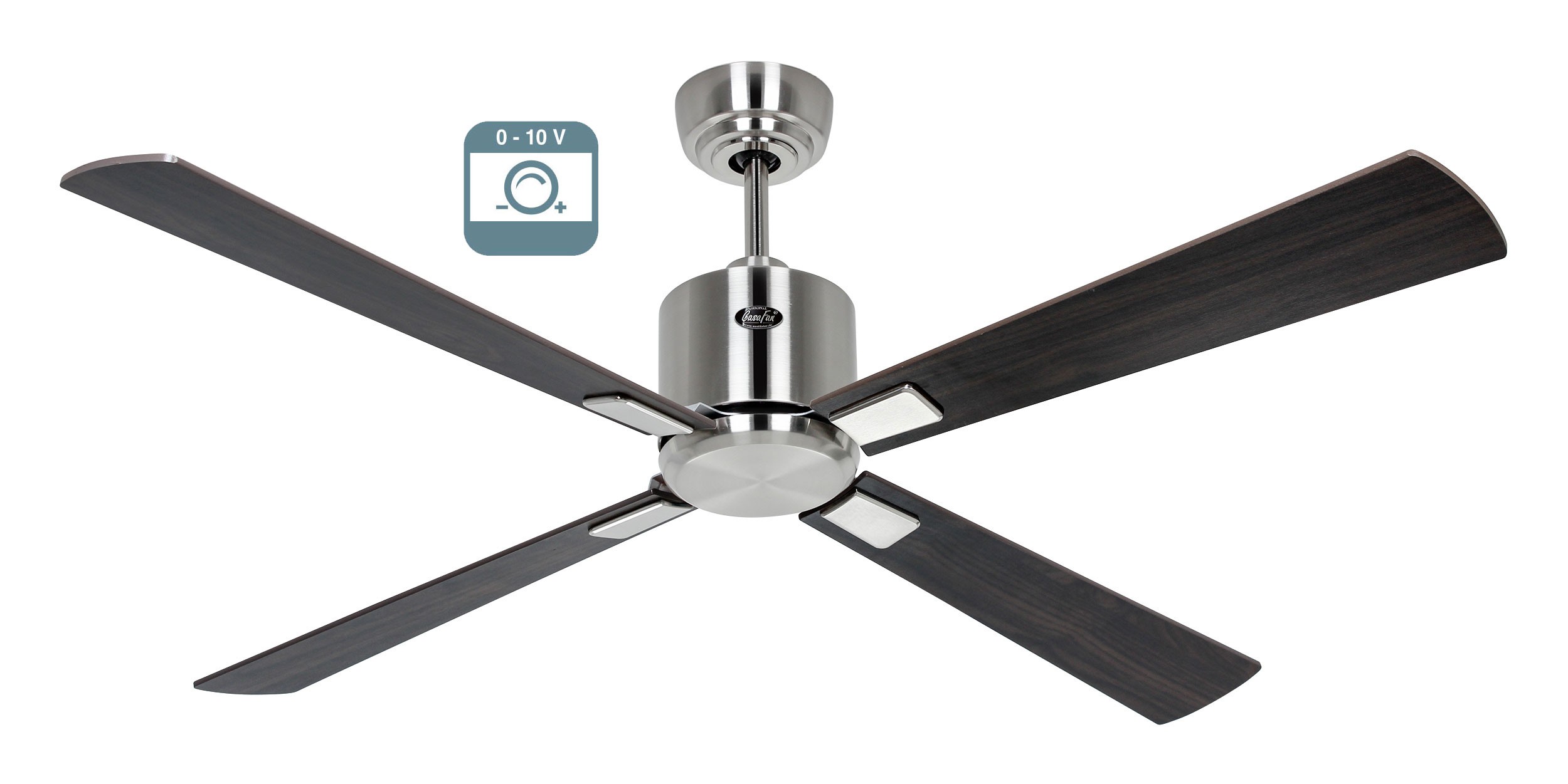 foto del prodotto eco neo iii 132, ventilatore senza luce corpo acciaio spazzolato,
