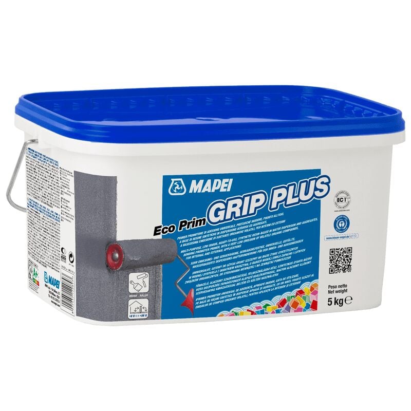 foto del prodotto eco prim grip plus mapei 5 kg primer aggrappante per intonaci non assorbenti