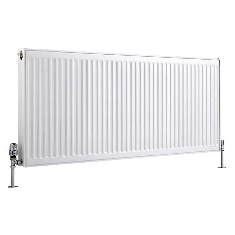 foto del prodotto eco radiatore convettore orizzontale pannello doppio 600mm x 1400mm bianco hudson reed