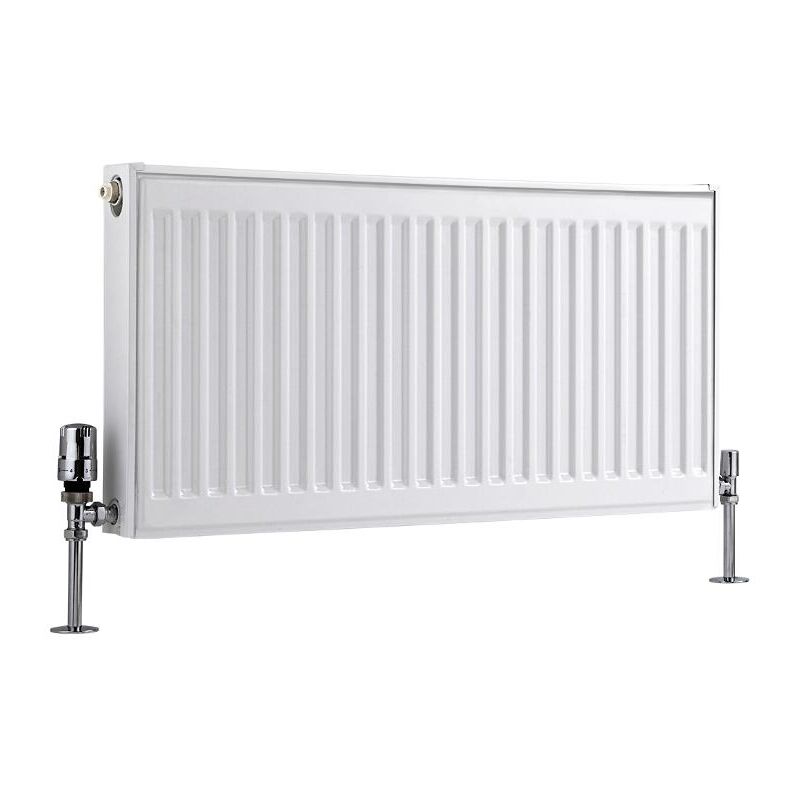 foto del prodotto eco radiatore convettore orizzontale pannello singolo 400mm x 800mm bianco hudson reed