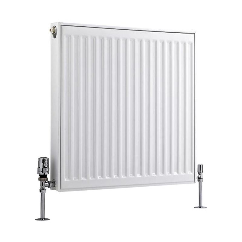 foto del prodotto eco radiatore convettore orizzontale pannello singolo 600mm x 600mm bianco hudson reed