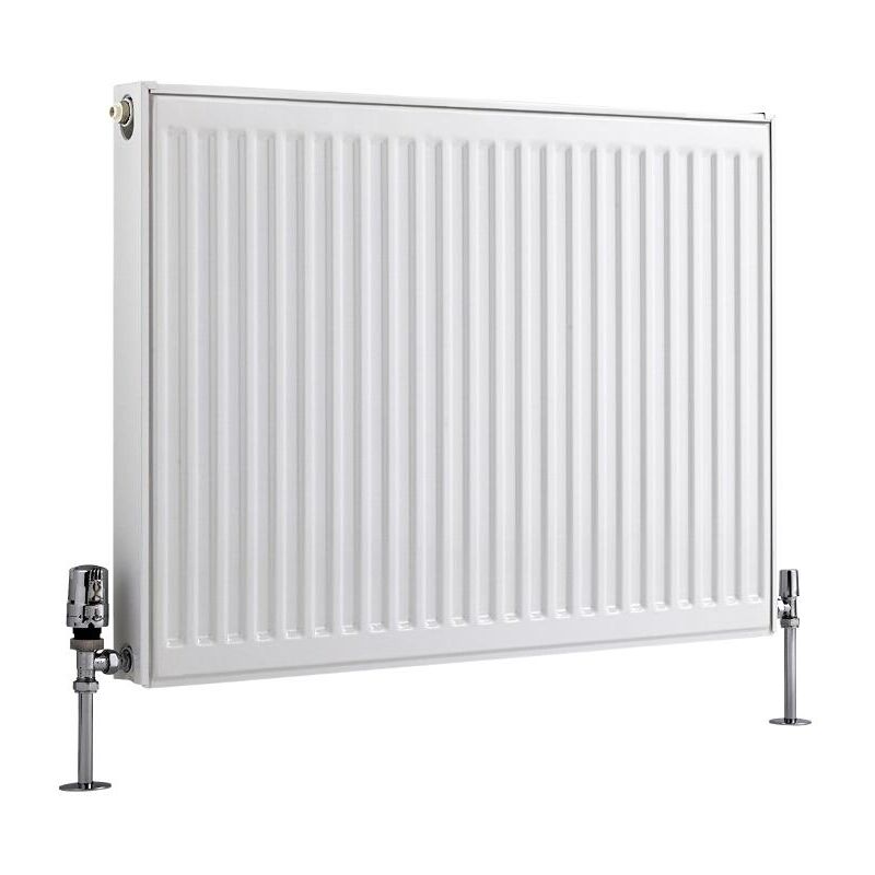 foto del prodotto eco radiatore convettore orizzontale pannello singolo 600mm x 800mm bianco hudson reed