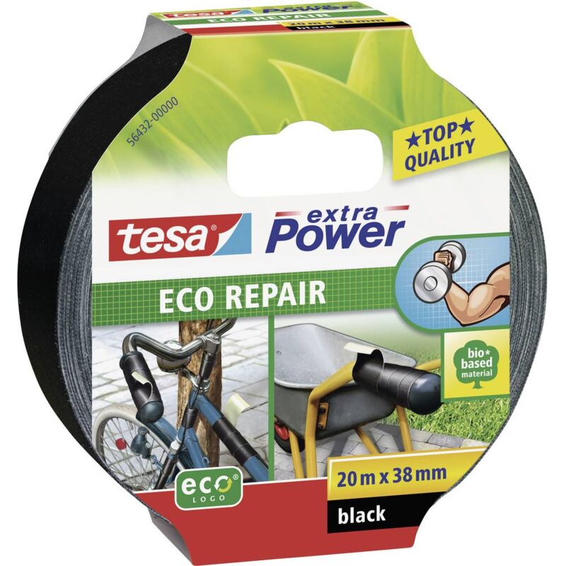 foto del prodotto eco repair 56432 00000 00 nastro in tessuto extra power nero l x l 20 m x 38 mm 1 pz. tesa