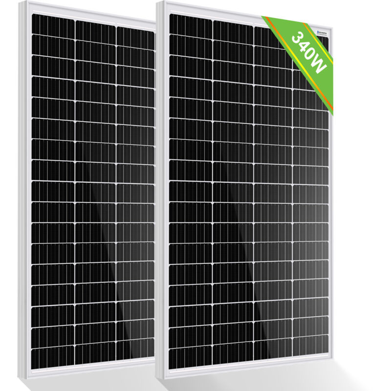 foto del prodotto eco worthy pannelli solari 340 watt 12 volt modulo fotovoltaico a alimentazione di roulotte, camper 2pcs 170w 