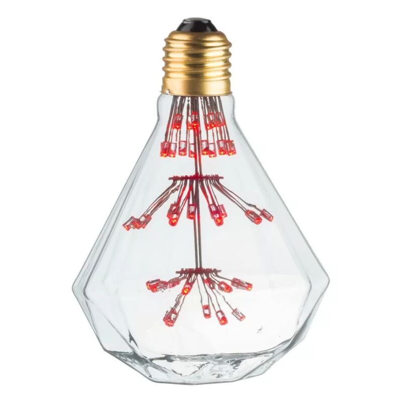 foto del prodotto ecolicht 20130410001 lampadina decorativa diamante rosso e27 95x136mm