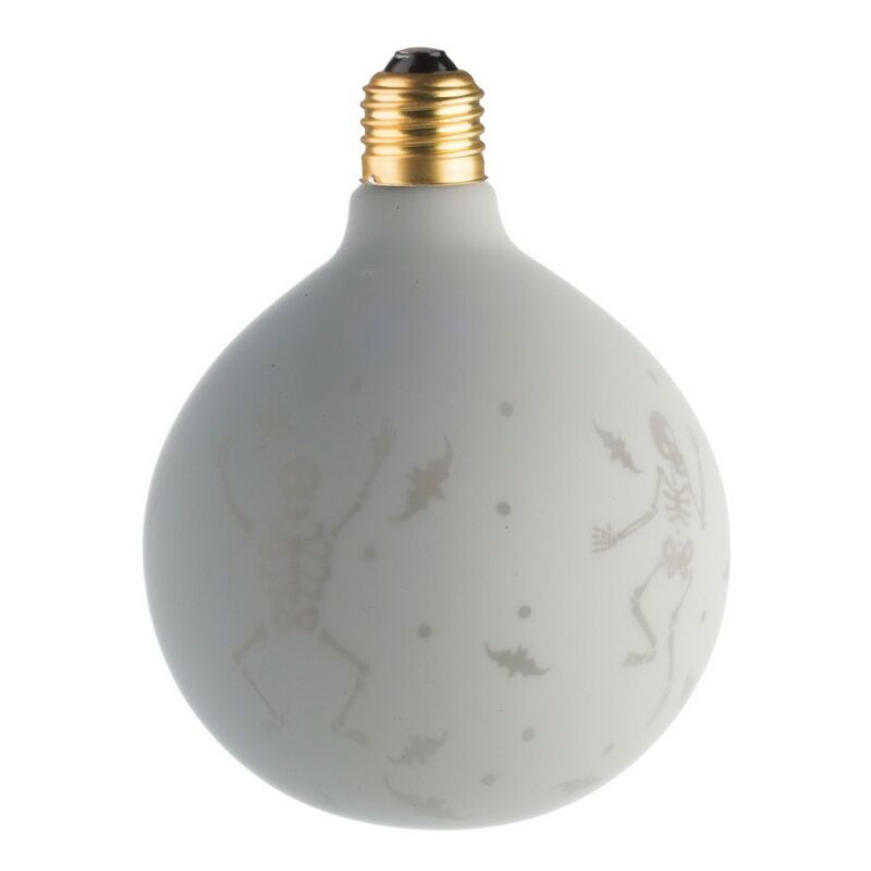 foto del prodotto ecolicht 30125130001 lampadina decorativa e27 led 0.5w g125 360 bianco halloween