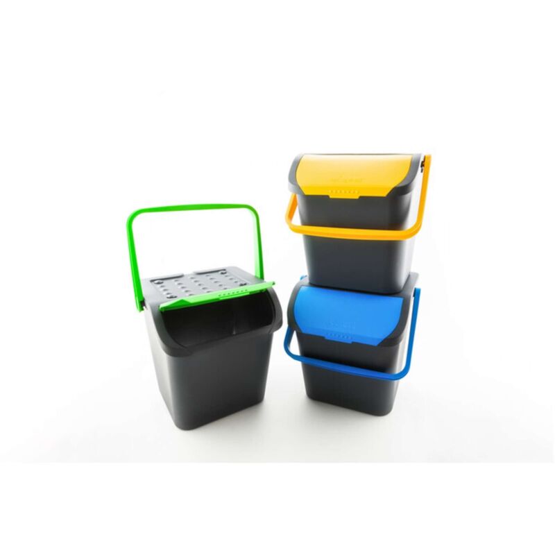 foto del prodotto ecologic pattumiera 28 l sovrapponibile kit 3 pz