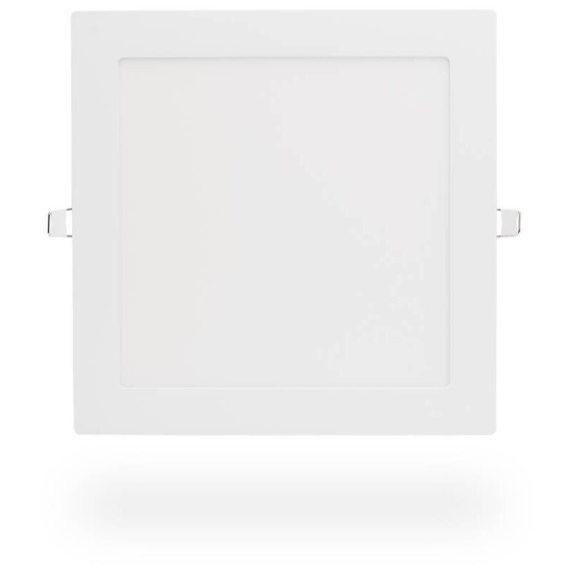 foto del prodotto ecolux lampada da soffitto led integrata ac85 265v 12w 120o ip40 ik08 170x170mm bianco foratura naturale bianca 4000k 155x155m m