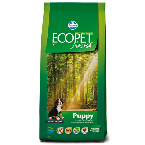 foto del prodotto ecopet natural puppy maxi dog pollo scadenza 24 11 2025 12 kg 1 ordine scegli lo sconto bzr5 bzr20 200 punti fedelt 