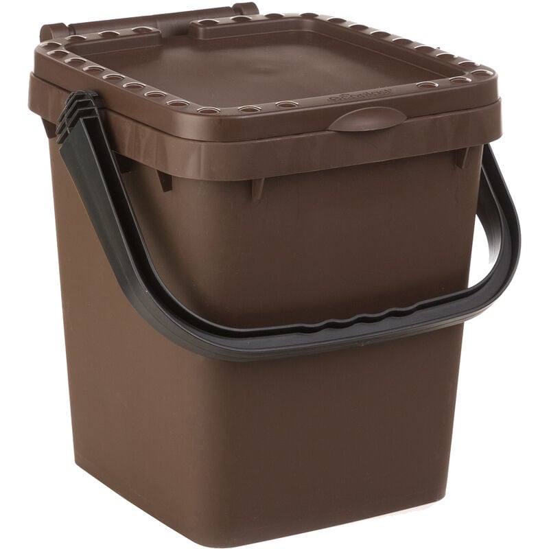 foto del prodotto ecoplast pattumiera ecoplus chiusa lt.10 marrone