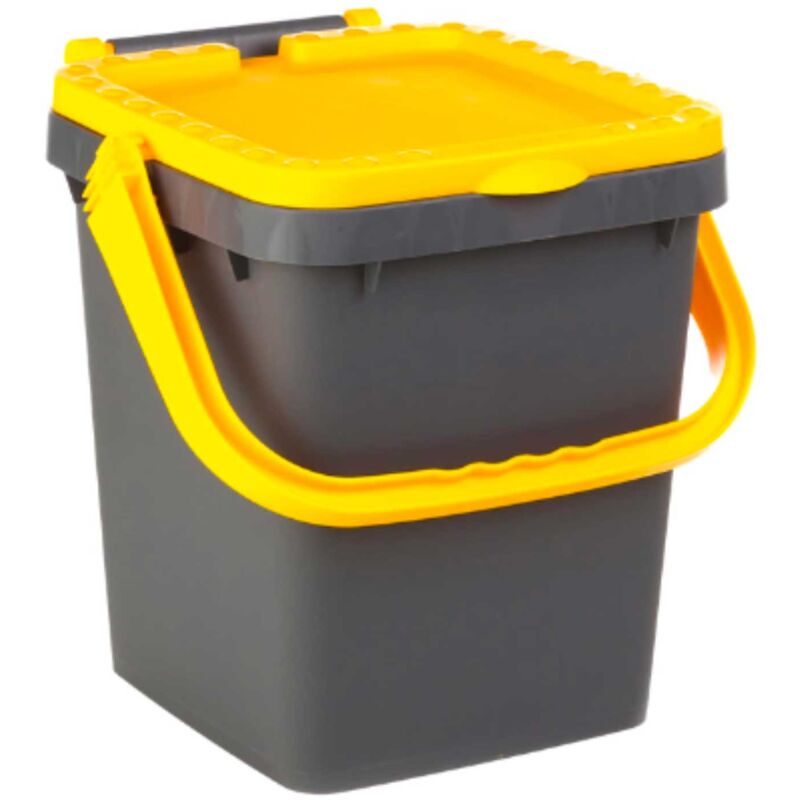 foto del prodotto ecoplast pattumiera per raccolta differenziata 20 lt, bidone spazzatura giallo