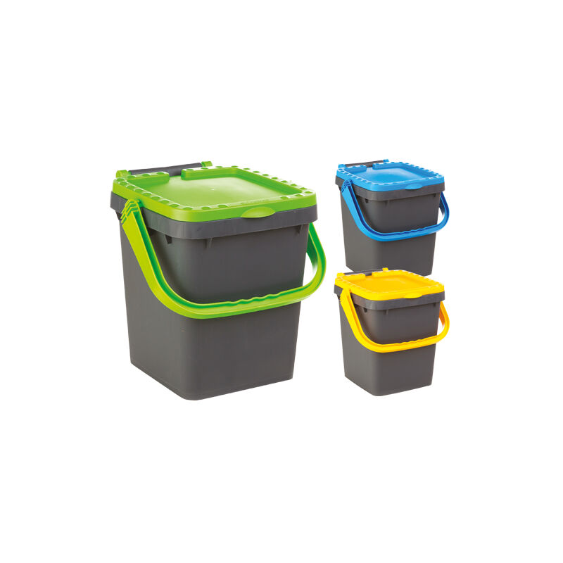 foto del prodotto ecoplast pattumiera per raccolta differenziata 50 lt, bidone spazzatura verde