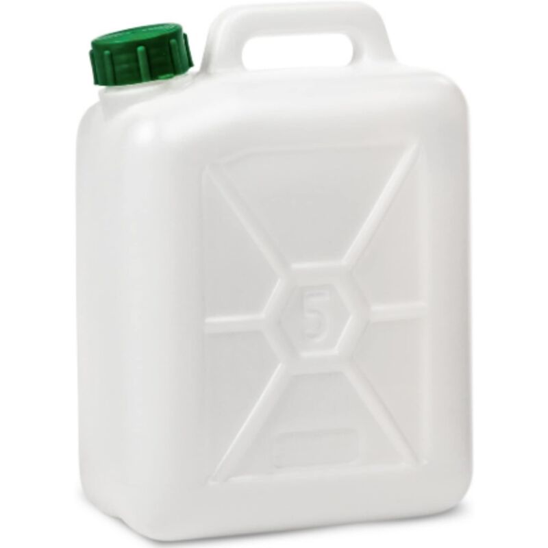 foto del prodotto ecoplast tanica 5 litri, fusto in plastica, colore neutro, made in italy