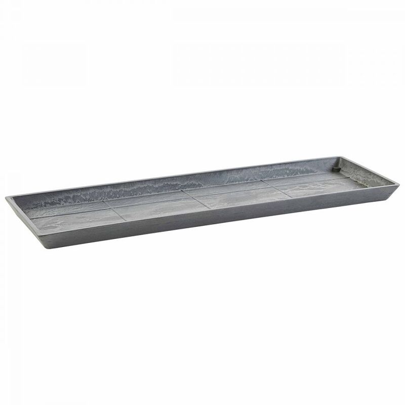 foto del prodotto ecopots sottovaso rettangolare grigio 55cm