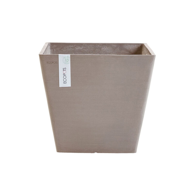 foto del prodotto ecopots vaso quadrato rotterdam tortora 30x30xh26,5cm