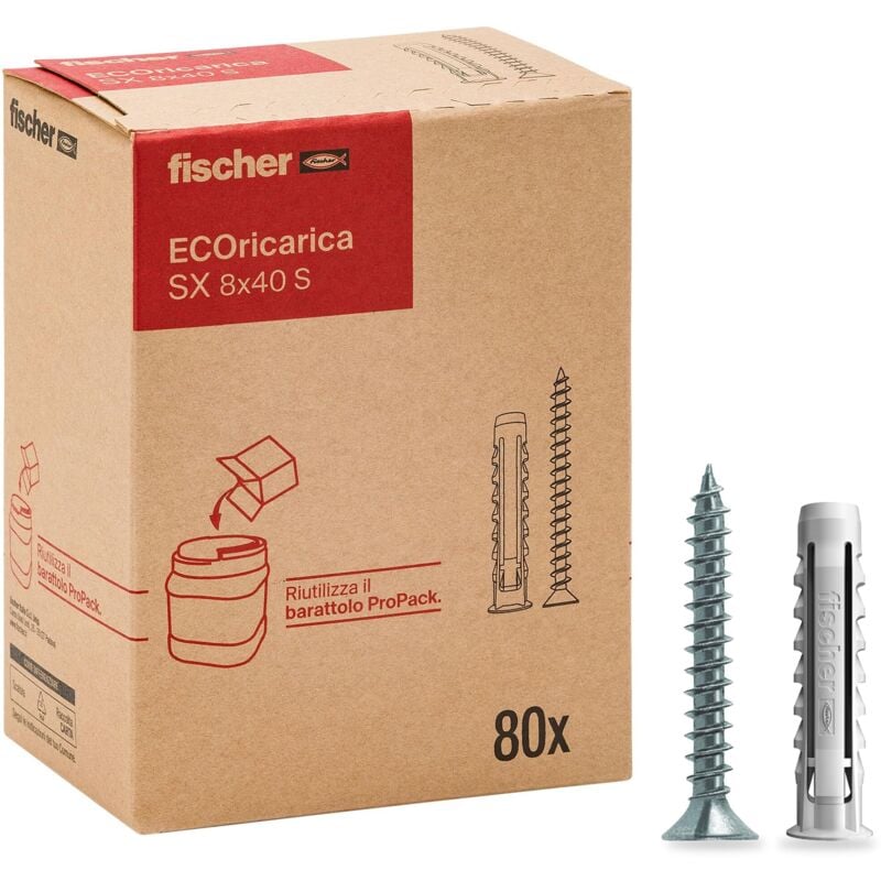 foto del prodotto ecoricarica 80 tasselli sx 8x40 s con vite fischer