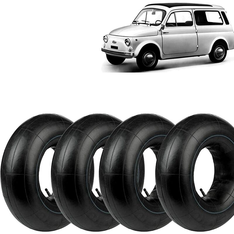 foto del prodotto ecovelo 4 camere daria 125 135 12 valvola in gomma tr13 compatibile con pneumatici moto fiat 500 epoca 126 ape