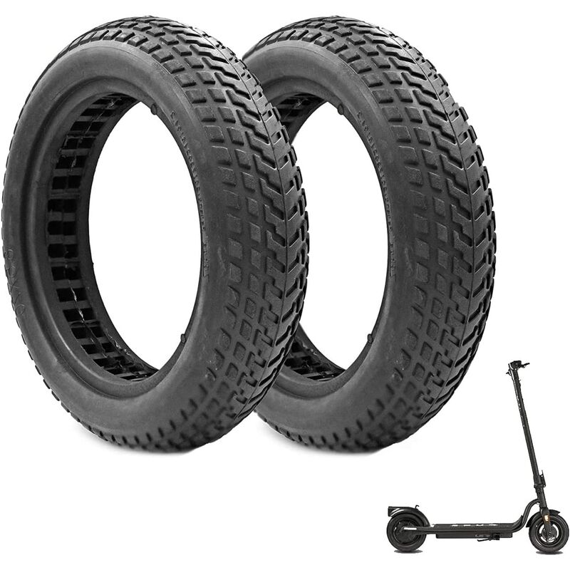 foto del prodotto ecovelo coppia ruote solide per monopattino e scooter elettrico pneumatico pieno 8.5 x 2 ricambio anti foratura anteriore e posteriore