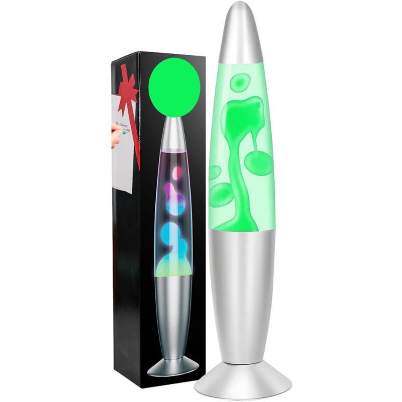 foto del prodotto ecovelo lava lamp lampada di lava vetro regalo arredo multicolor 35 cm design
