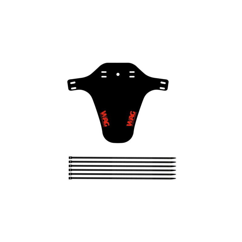 foto del prodotto ecovelo parafango bici wag anteriore per forcella paraschizzi flessiile per mtb bicicletta rosso nero