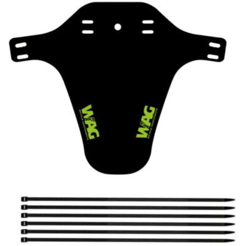 foto del prodotto ecovelo parafango bici wag anteriore per forcella paraschizzi flessiile per mtb bicicletta verde nero