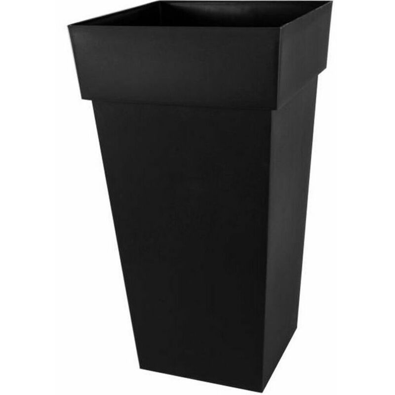 foto del prodotto eda vaso 13639 g.ant sx2 grigio antracite plastica quadrato 43,3 x 43,3 x 80 cm