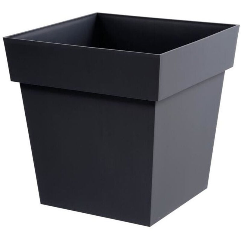foto del prodotto eda vaso quadrato toscana 39 x 39 x h 39 cm 38 l grigio antracite