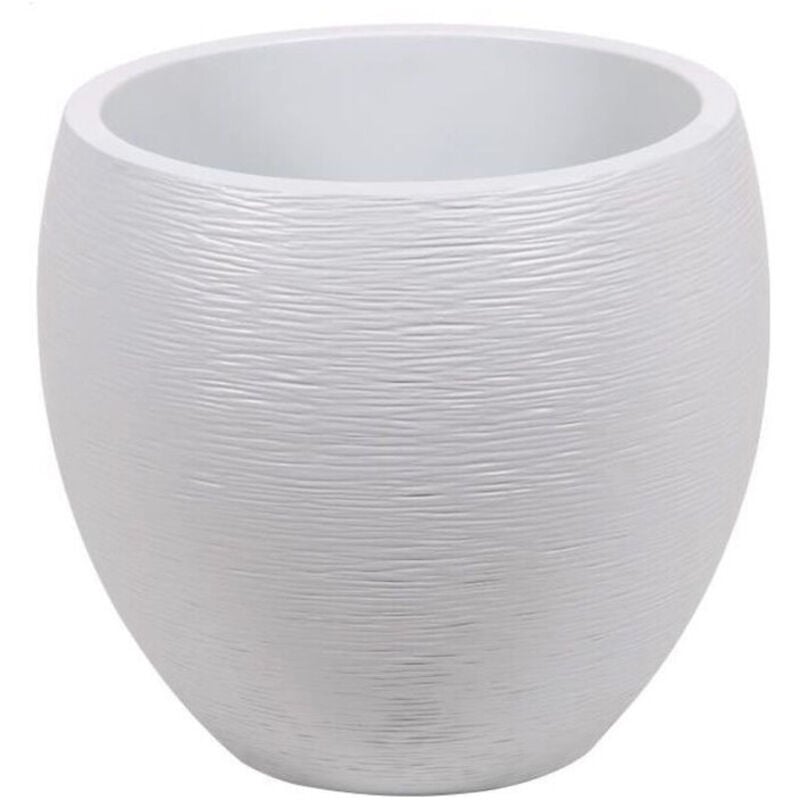 foto del prodotto eda vaso rotondo graphit o50cm capacit 46l bianco cerato