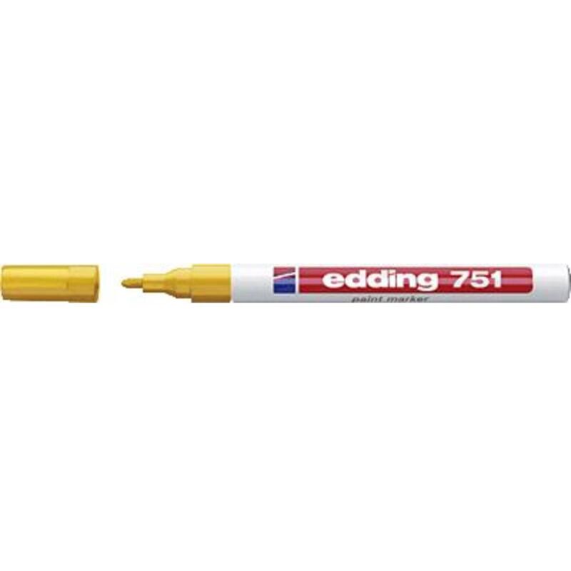 foto del prodotto edding 751 paint marker 4 751005 marcatore a vernice giallo 1 mm, 2 mm