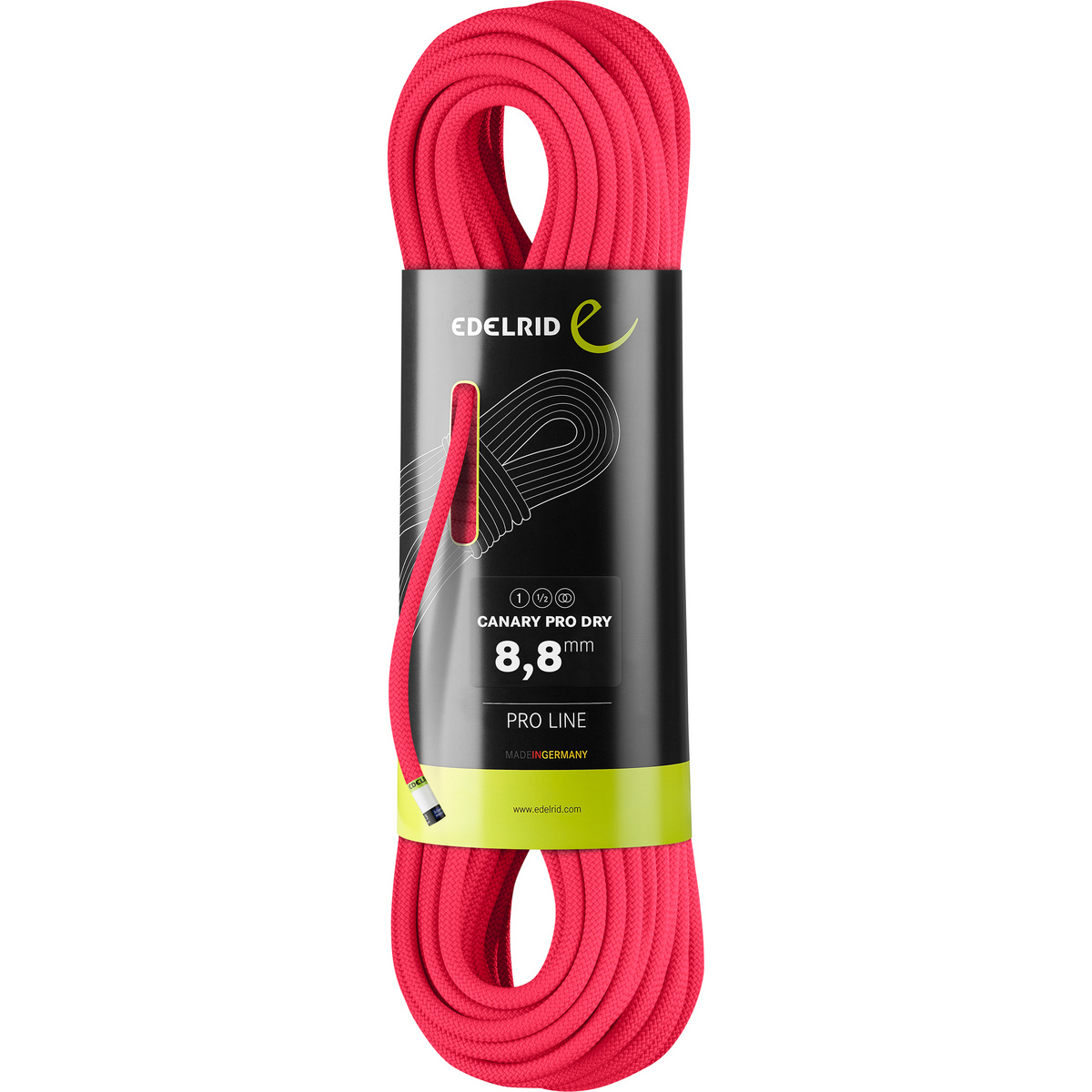 foto del prodotto edelrid corda da arrampicata canary pro dry 8.8