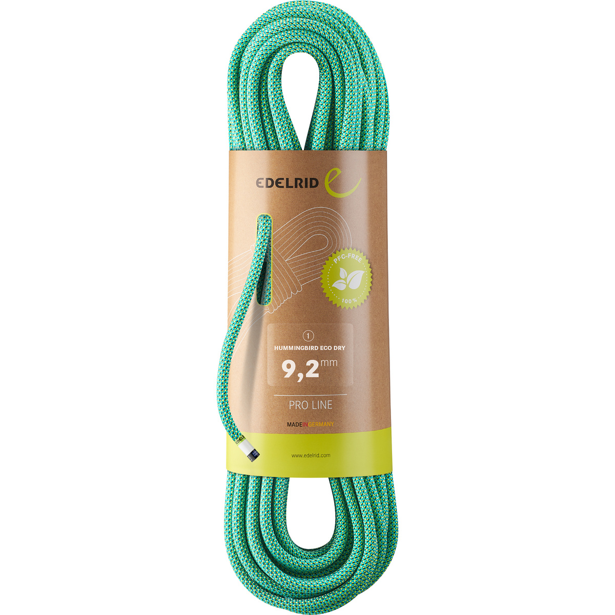 foto del prodotto edelrid corda da arrampicata colibr eco dry 9,2 mm