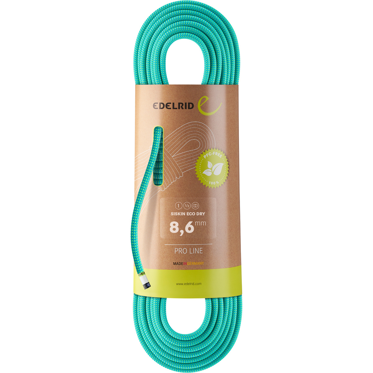 foto del prodotto edelrid corda da arrampicata siskin eco dry 8.6