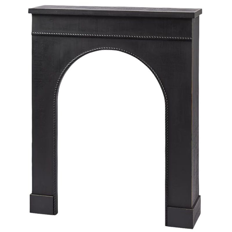 foto del prodotto edg cornice nera decorativa per camino di h.110 cm per il natale