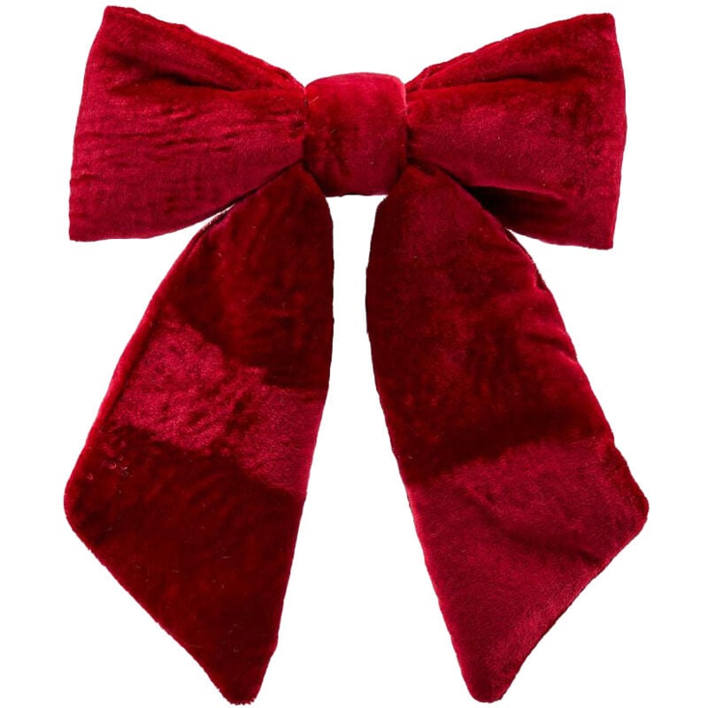 foto del prodotto edg - fiocco in velluto imbottito decorazione natalizia tinta unita per albero di natale -verde scuro