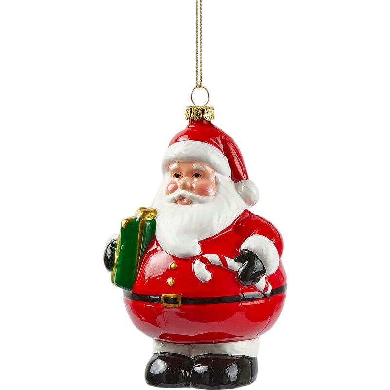 foto del prodotto edg pendaglio per albero di natale babbo natale , colore rosso e bianco, da 7.5 x 9 x 12 cm