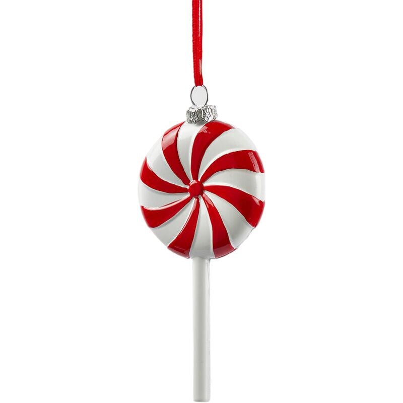 foto del prodotto edg pendaglio per albero di natale candy bianco e rosso, 13 x 6 cm