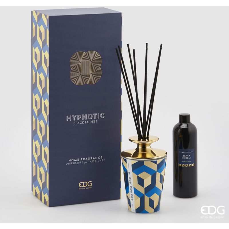 foto del prodotto edg profumatore in bottiglia con bastoncini hypnotic black forest 400ml
