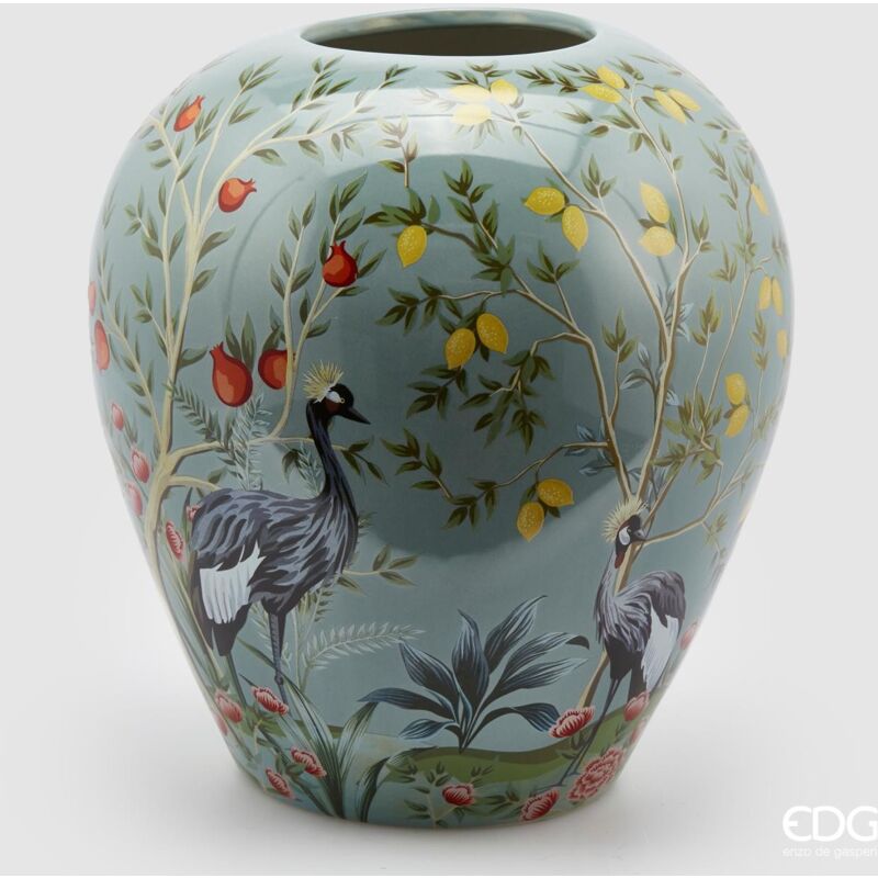 foto del prodotto edg vaso ching in ceramica decorata h40 d35