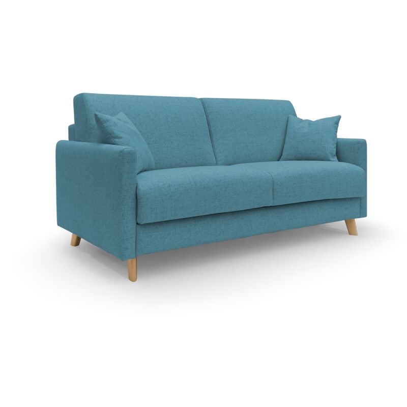 foto del prodotto edgar divano letto matrimoniale in tessuto felis impermeabile t03 160 cm mat. 120x197 azzurro