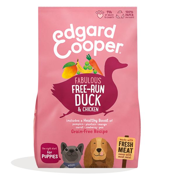 foto del prodotto edgard &amp; cooper puppy grain free anatra e pollo - 2,5 kg - croccantini per cani - spedizione gratis da 39€