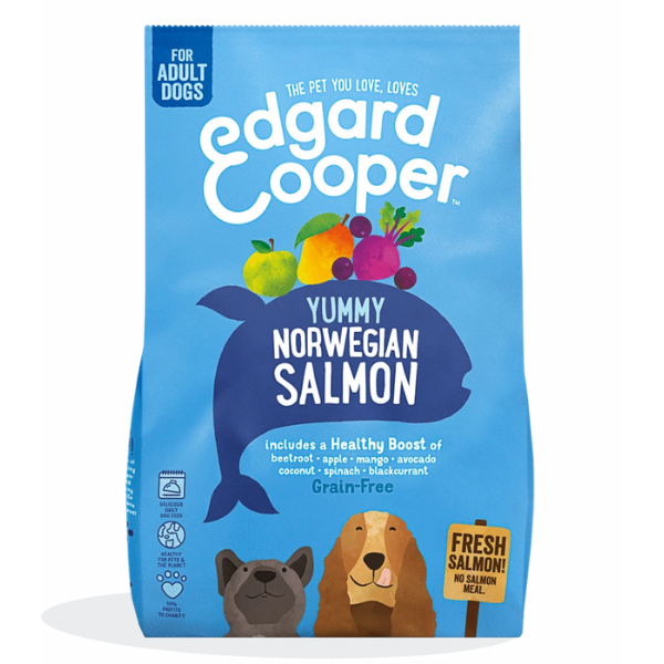 foto del prodotto edgard cooper adult grain free salmone 7 kg formato crocchetta normale croccantini per cani 1 ordine scegli lo sconto bzr5 bzr20 200 punti fedelt 
