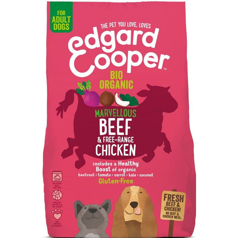 foto del prodotto edgard cooper edgard cooper gluten free bio adult con manzo e pollo freschi,