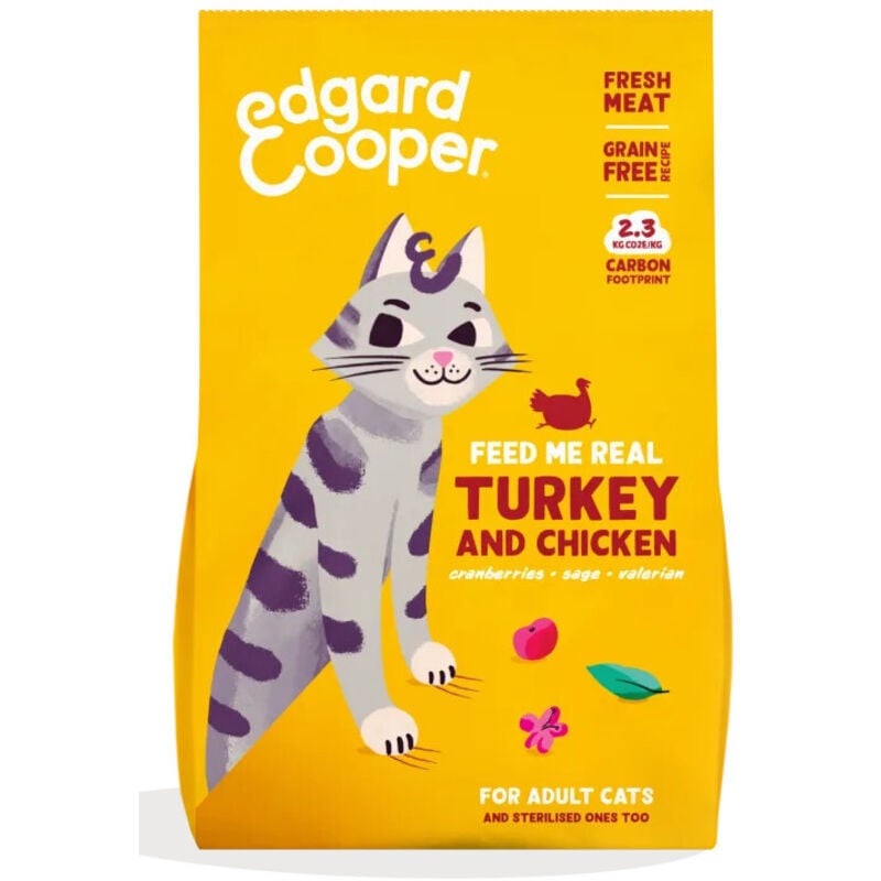 foto del prodotto edgard cooper grain free per gatti adult con tacchino e pollo