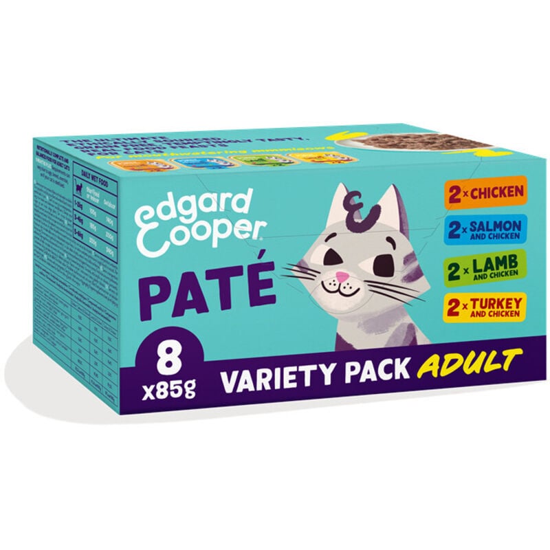 foto del prodotto edgard cooper pat multipack per gatti adulti da 8 x 85 gr