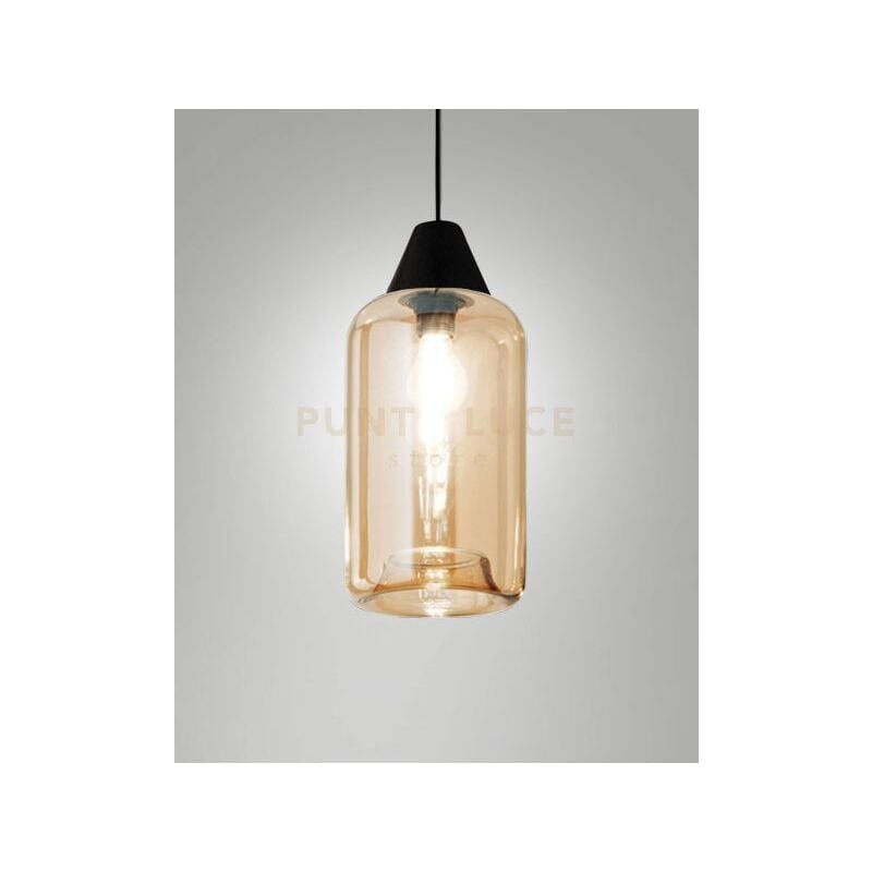 foto del prodotto edison 3491 59 125 vetro ambra piccolo completo di cavo x kit luci d.13,5x23cm