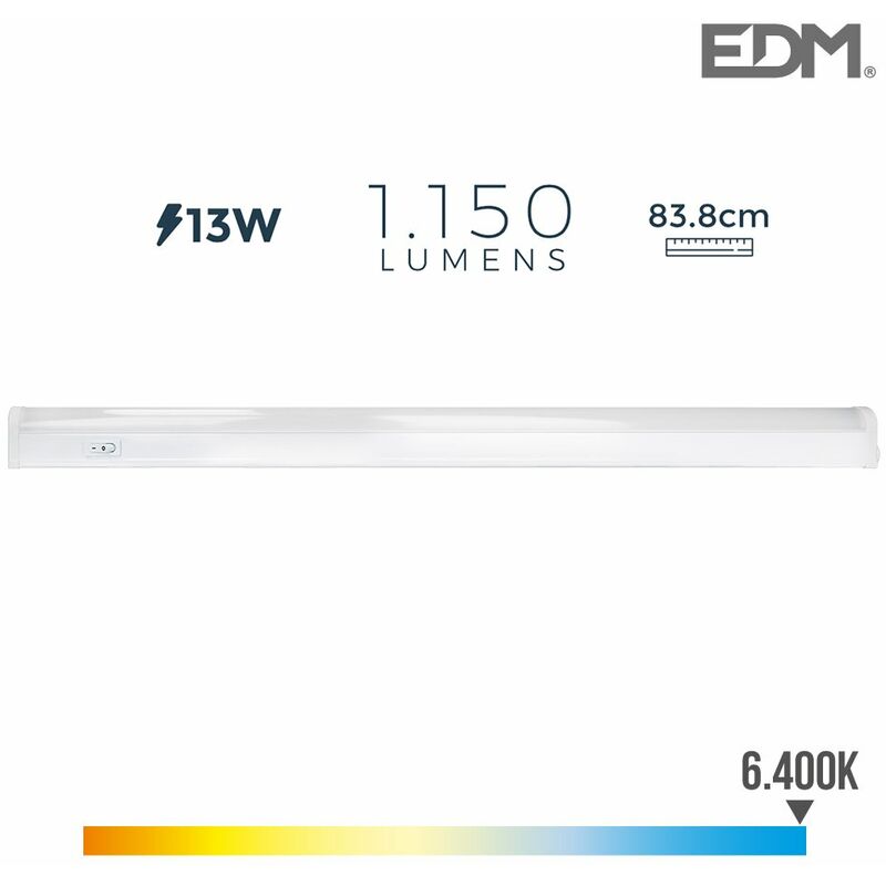 foto del prodotto edm 13w 1150lm 6400k luce fredda 3,6x83,8x3cm striscia led elettronica 3,6x83,8x3cm