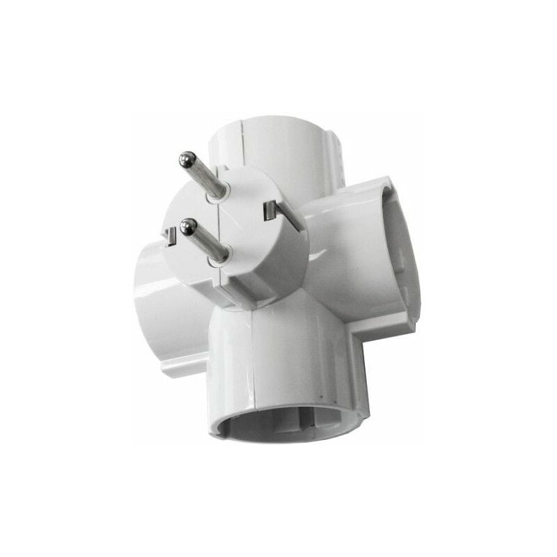 foto del prodotto edm adattore con prese 40066 termoplastico 2400 w 230 v 16 a 250 v quadruplo